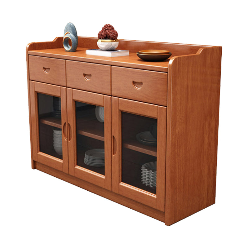 Modern Style 47.24"W Buffet Stand Solid Wood Buffet Sideboard with 3 Drawers