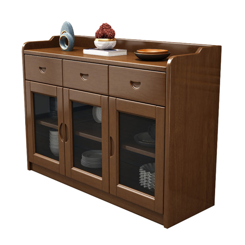 Modern Style 47.24"W Buffet Stand Solid Wood Buffet Sideboard with 3 Drawers