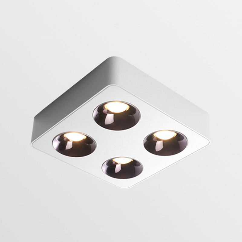 Modern Square Shape Ceiling Light with Aluminum Shade for Living Room