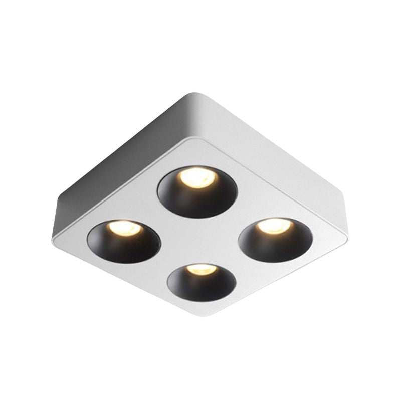 Modern Square Shape Ceiling Light with Aluminum Shade for Living Room