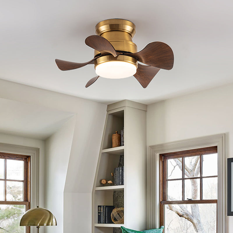 Metal Fan Shape Ceiling Fans Kid Style Single-Light Ceiling Fan Fixtures