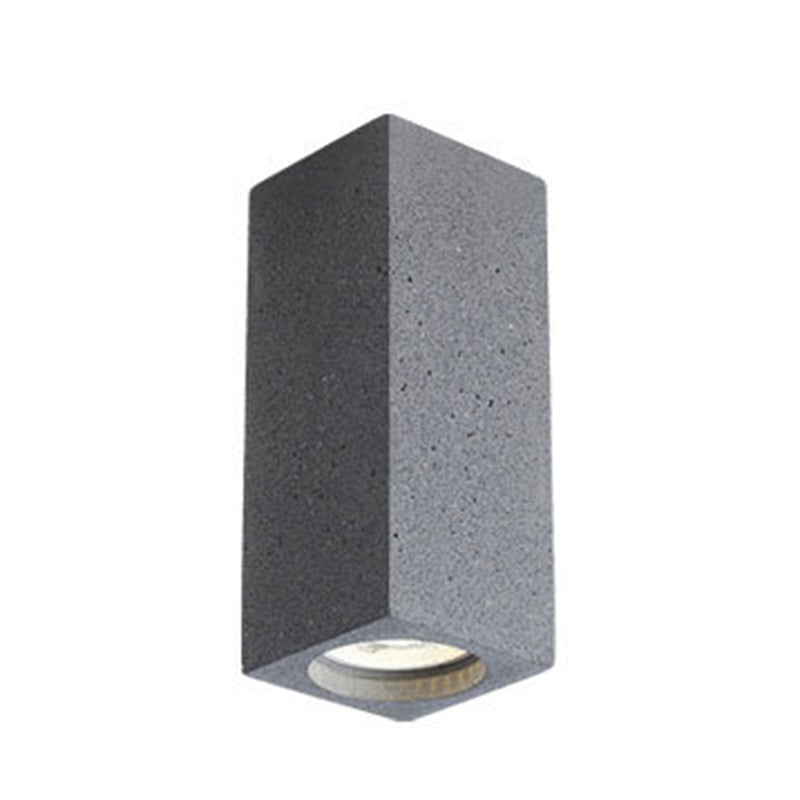 Modern Rectangle Shape Ceiling Light with Cement Shade for Living Room