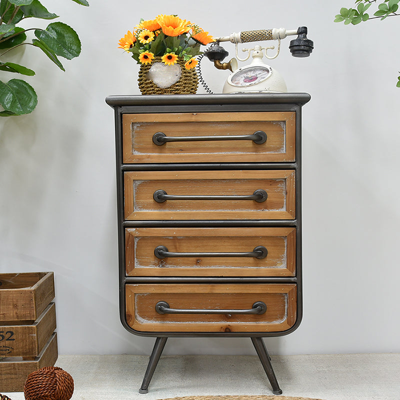 Traditional Solid Wood Display Cabinet in Brown for Dining Room