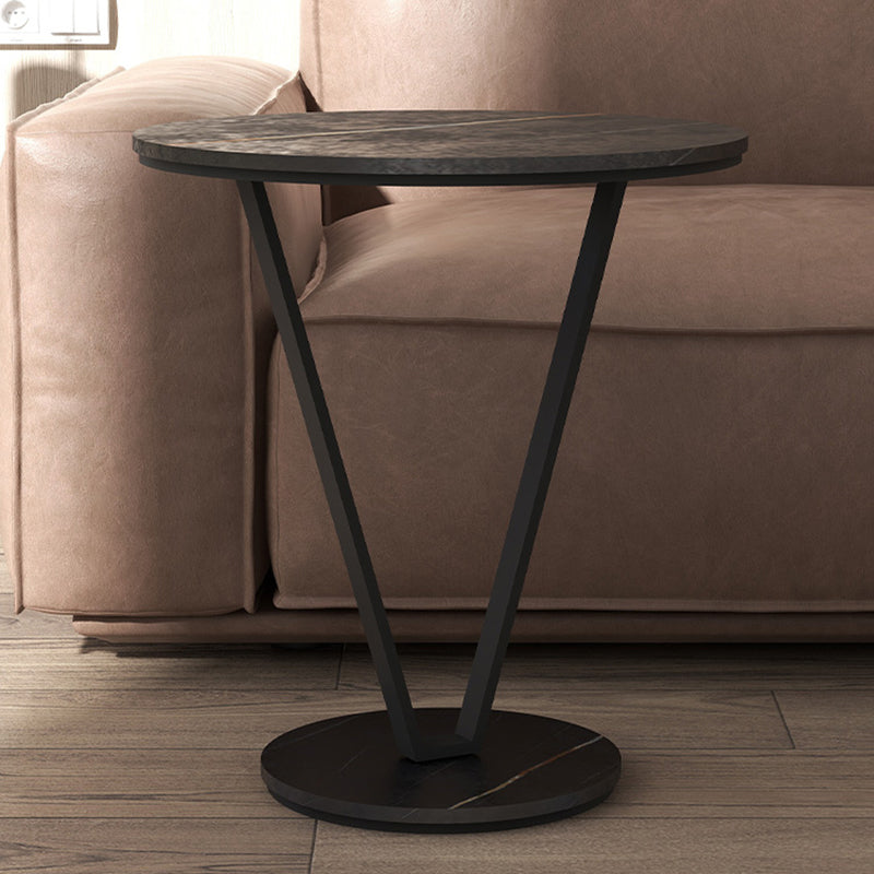 23.6" Tall Cross Legs Side Table Modernistic Metal Side End Snack Table
