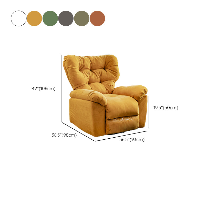 Contemporary Swivel Rocker Standard Recliner in Microsuede Recliner Chair