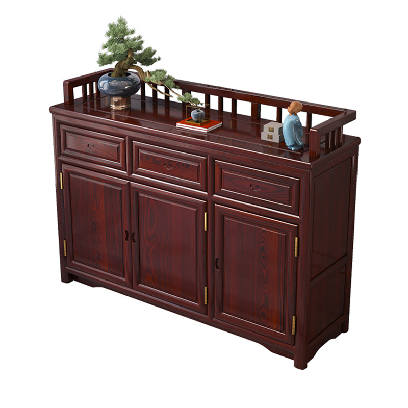 Traditional Rectangle Storage Cabinet Solid Wood Accent Cabinet