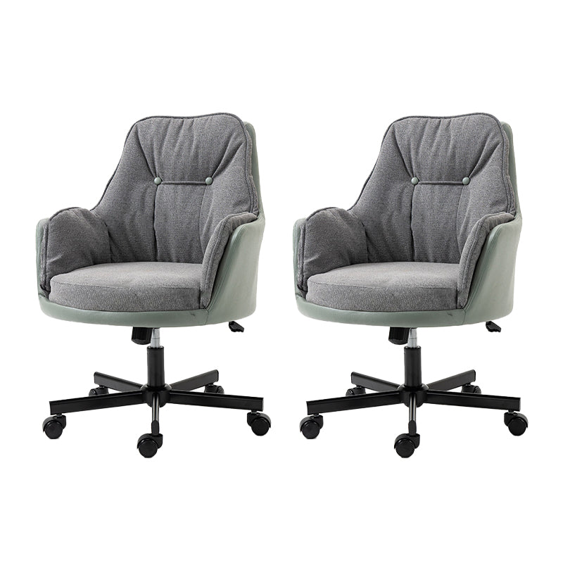 Armless Office Chair Distressing Ergonomic Desk Chair for Bedroom Home