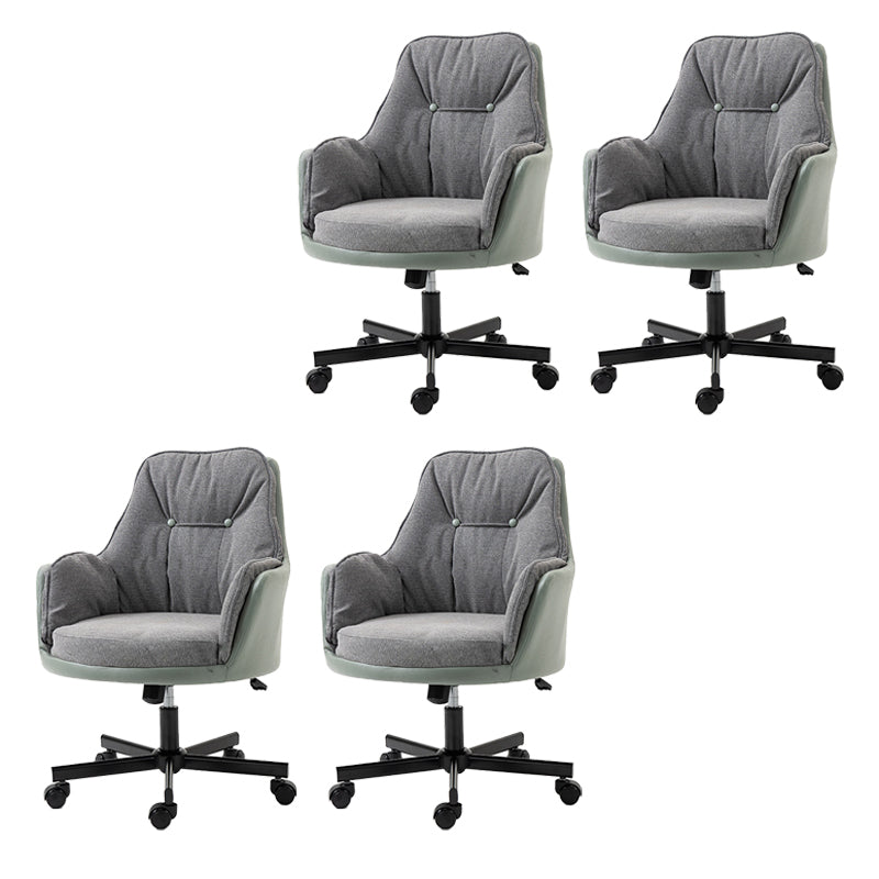 Armless Office Chair Distressing Ergonomic Desk Chair for Bedroom Home