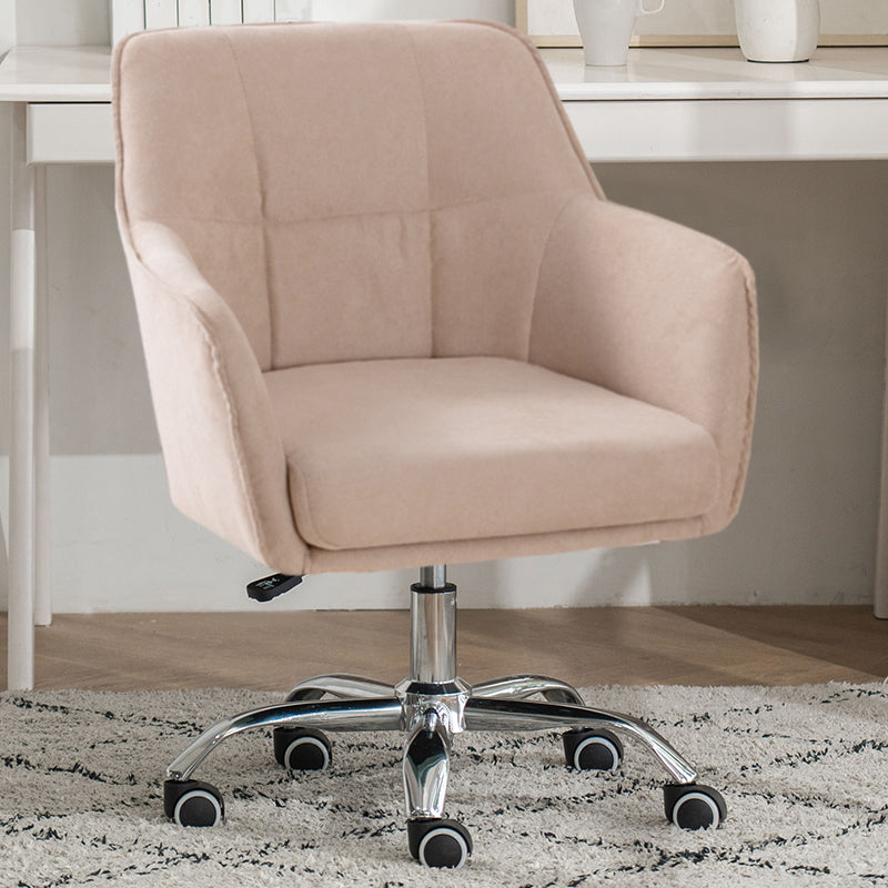 Armless Office Chair Distressing Ergonomic Desk Chair with Wheels