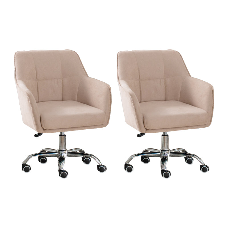 Armless Office Chair Distressing Ergonomic Desk Chair with Wheels