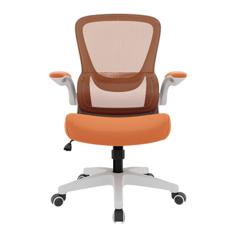 Modern Office Chair Padded Arms Tilt Mechanism No Distressing Ergonomic Chair with Wheels