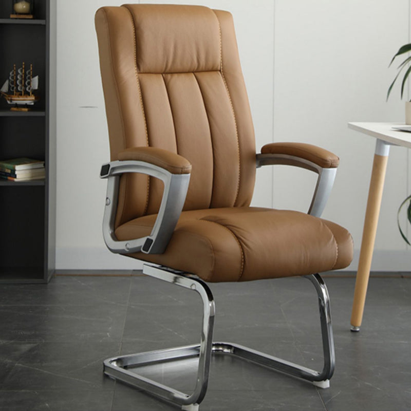 Modern Fixed Arms Office Chair No Wheels No Distressing Ergonomic Chair