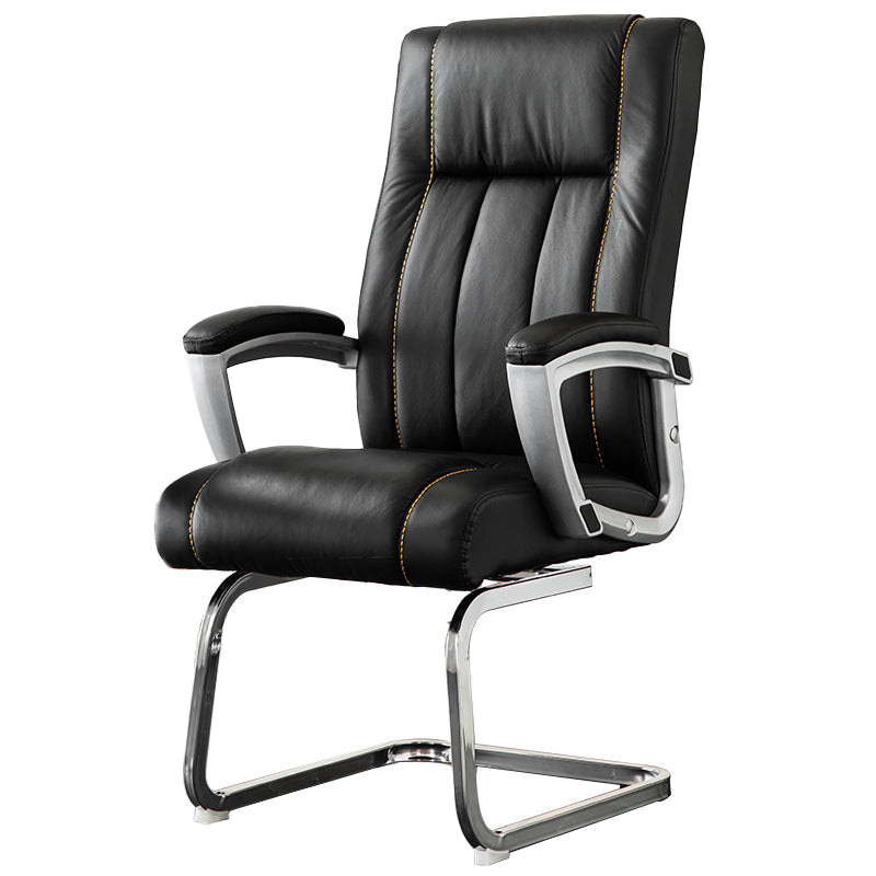 Modern Fixed Arms Office Chair No Wheels No Distressing Ergonomic Chair