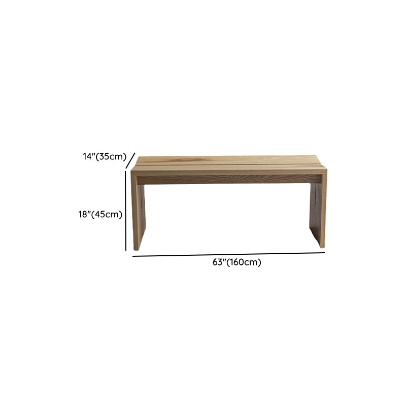 Modern Backless Seating Bench Solid Wood Rectangle Bench for Restaurant