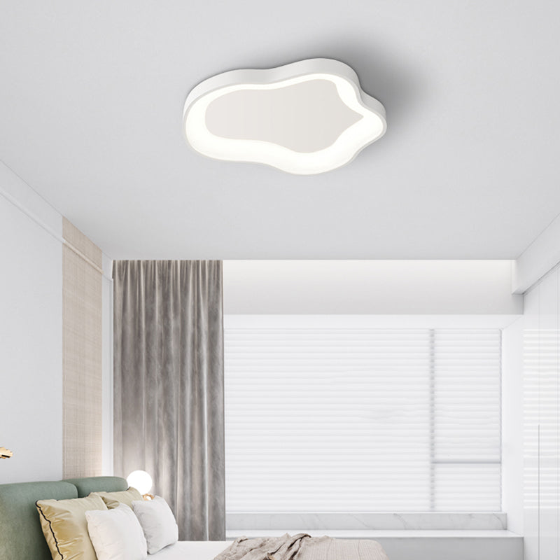 White Ceiling Light Fixture Nordic Cloud LED Flush Mount for Bedroom