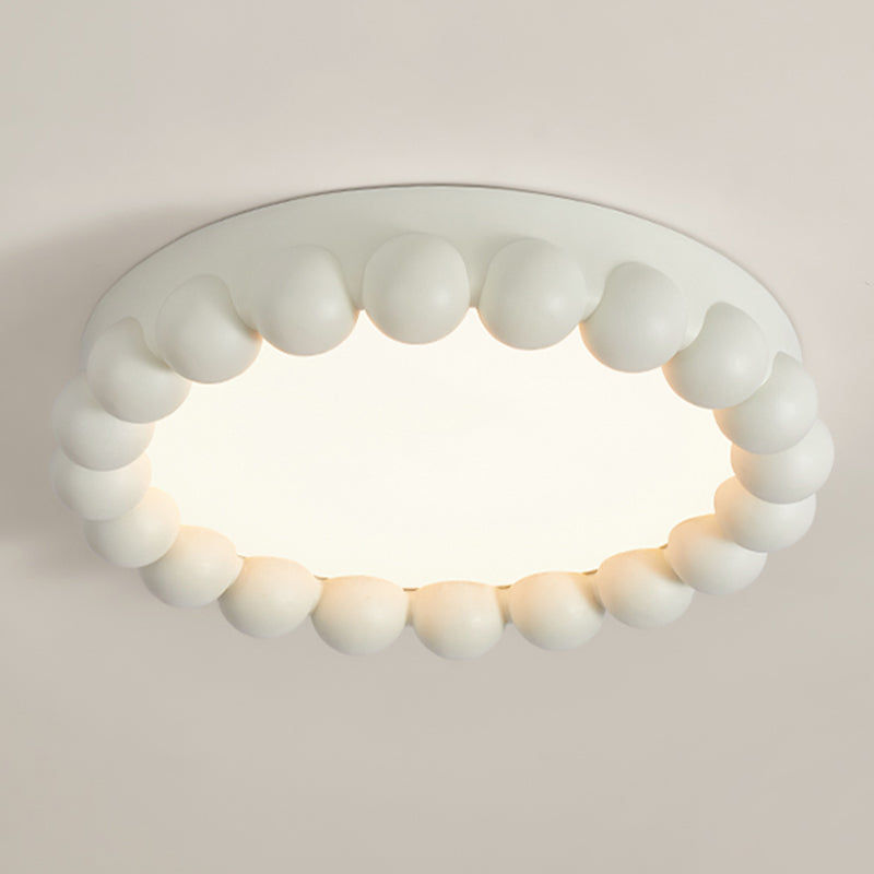 Contemporary Round Ceiling Flush Metal and Acrylic Flush Mount