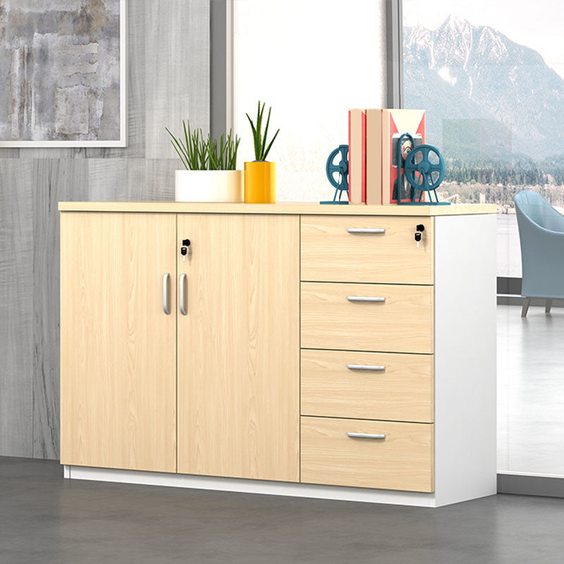 Contemporary Storage Filing Cabinet Wooden Frame Drawers Filing Cabinet