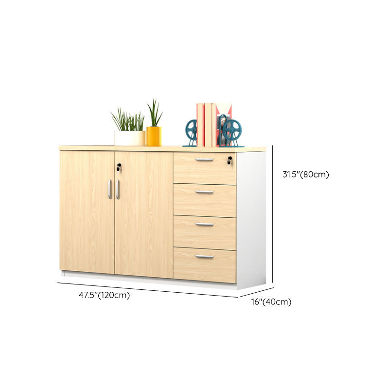 Contemporary Storage Filing Cabinet Wooden Frame Drawers Filing Cabinet