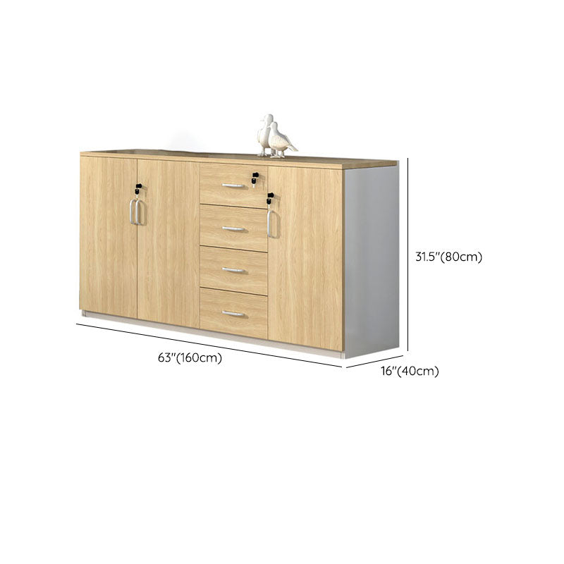 Contemporary Storage Filing Cabinet Wooden Frame Drawers Filing Cabinet