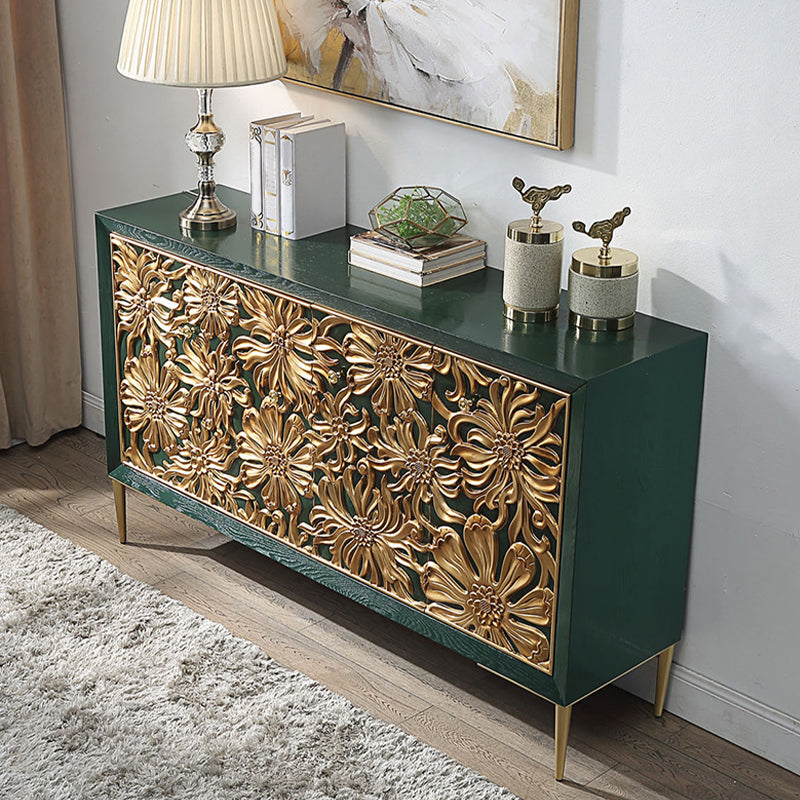 Glam Style Adjustable Shelving Sideboard Wood Cabinets Buffet Table