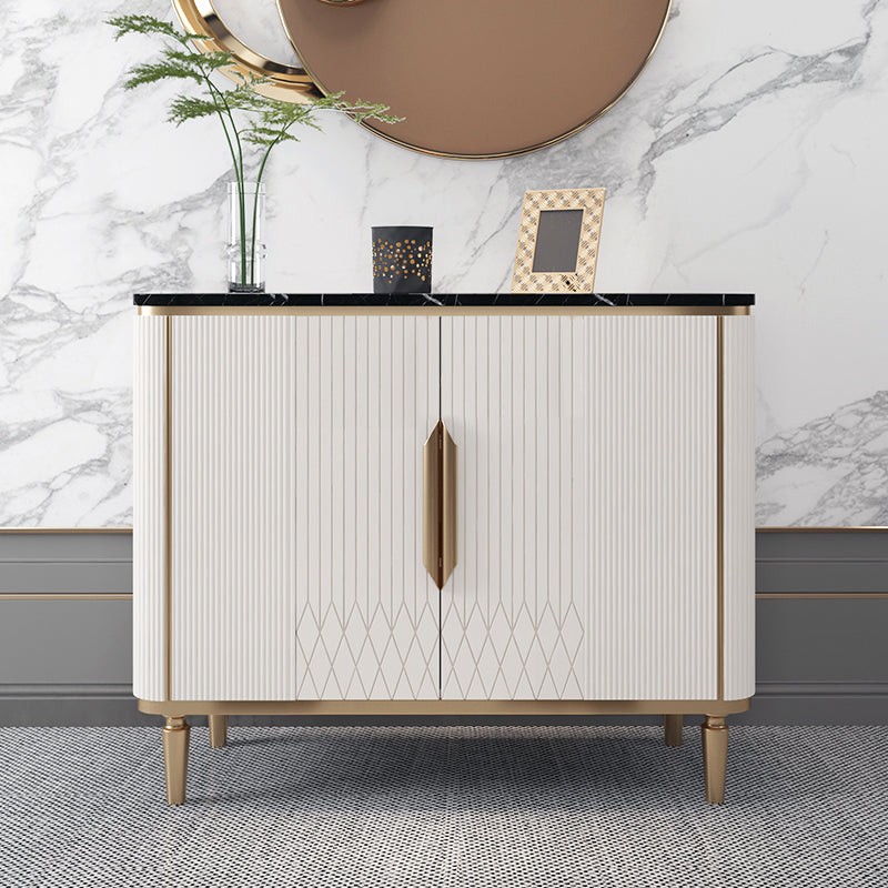 Glam Style Gold Base Sideboard Cabinet 35.4-inch High Engineered Wood Credenza