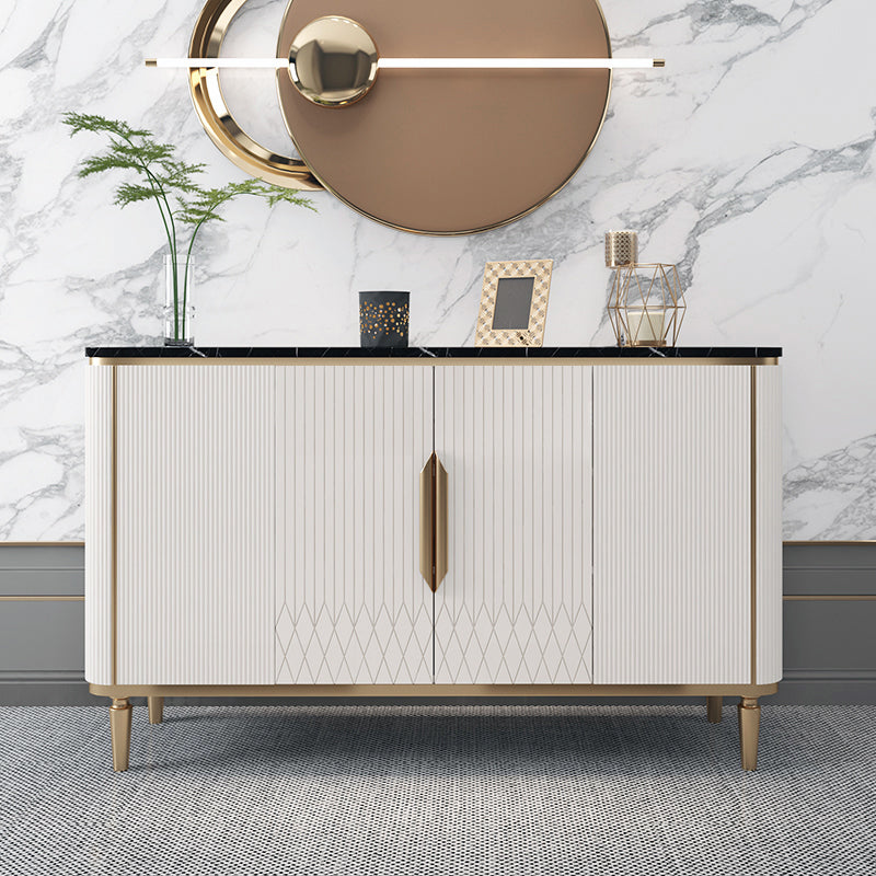 Glam Style Gold Base Sideboard Cabinet 35.4-inch High Engineered Wood Credenza