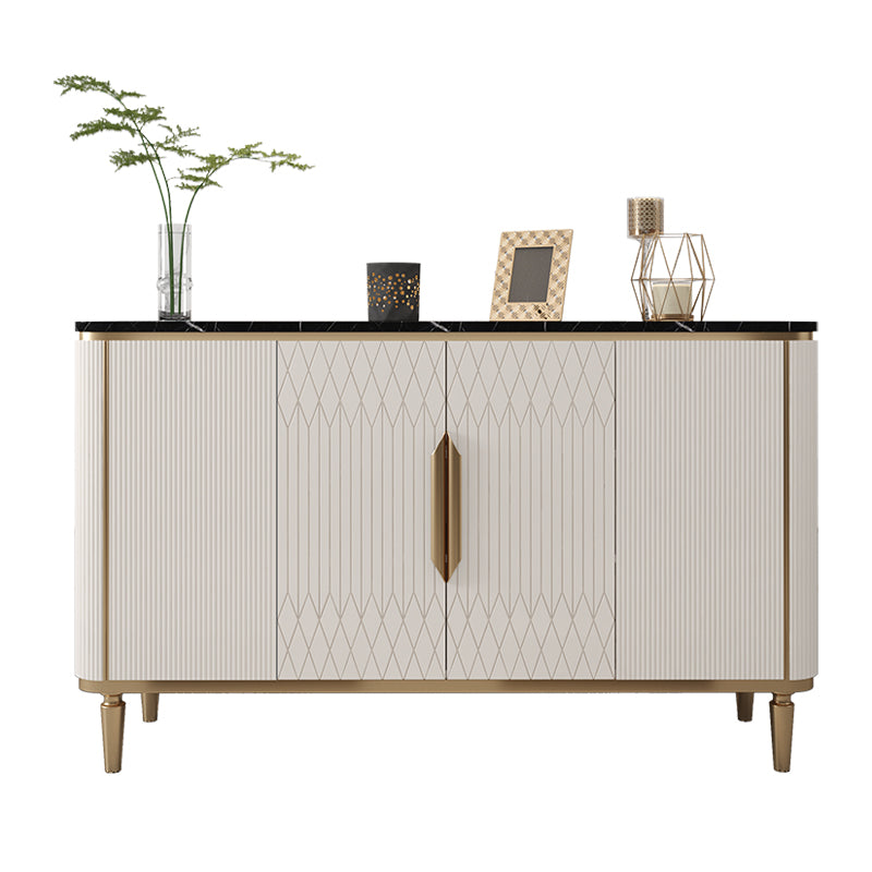 Glam Style Gold Base Sideboard Cabinet 35.4-inch High Engineered Wood Credenza