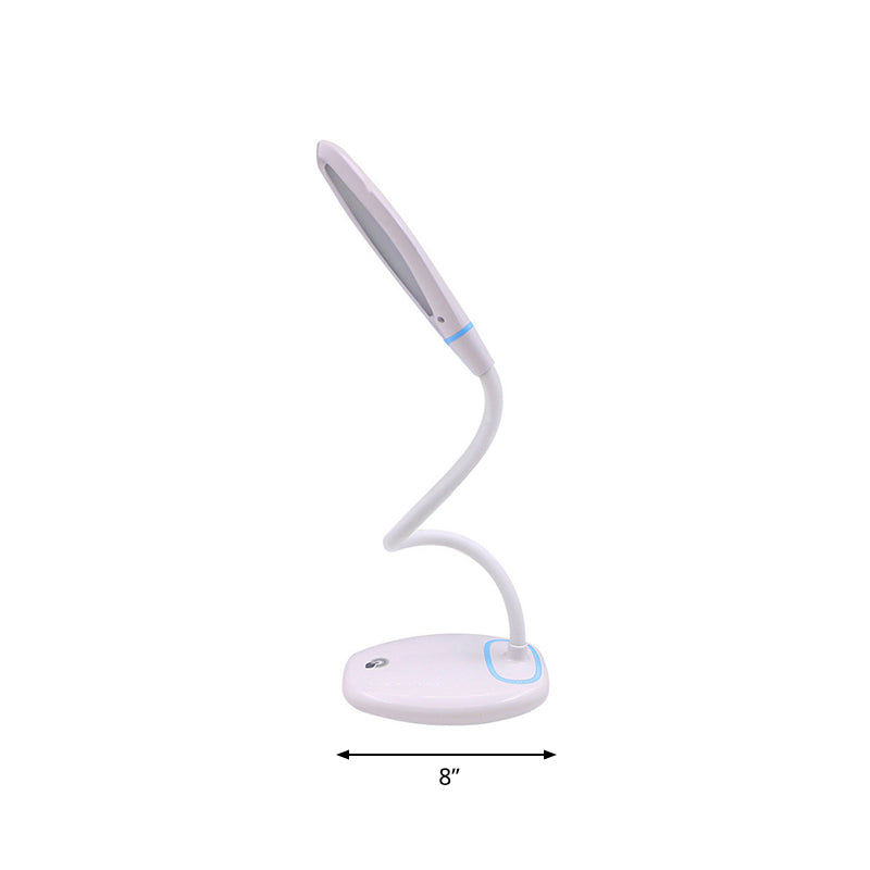 Aanraakregeling stepless dimmende led -bureaulamp USB opladen eenvoudig leeslicht met flexibele metalen arm