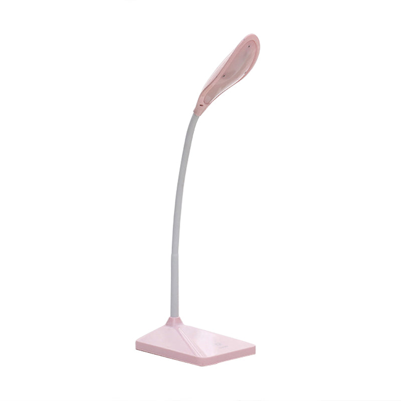 Simple Design Study LED Desk Lamp Touch Control Rechargeable Bedside Reading Light in Blue/Pink/White