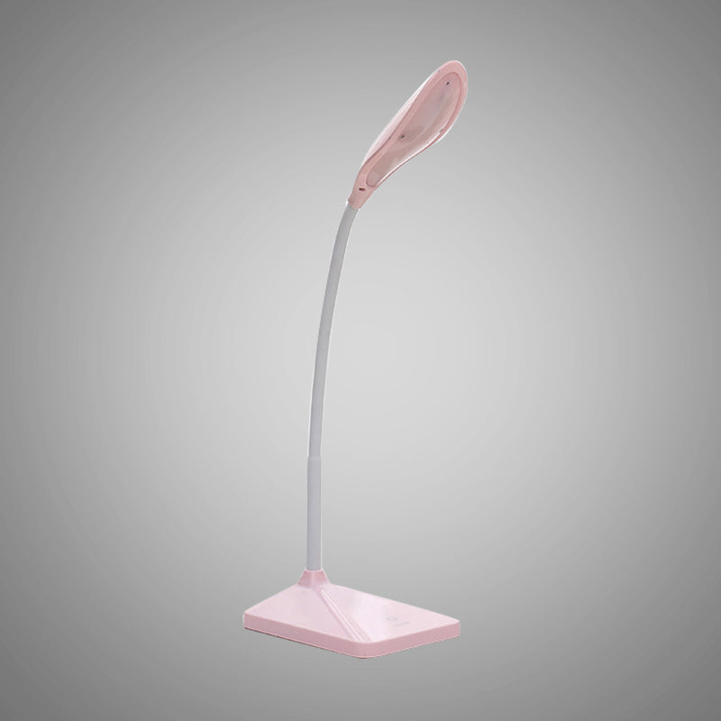 Simple Design Study LED Desk Lamp Touch Control Rechargeable Bedside Reading Light in Blue/Pink/White