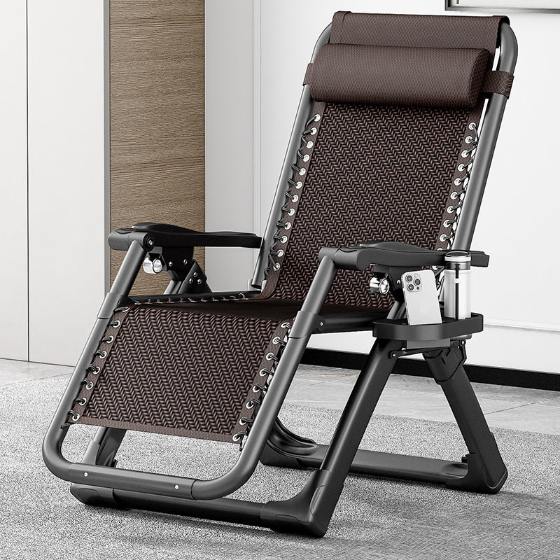 Traditional Rocker Ergonimic Recliner With Cup Holders and Metal Base