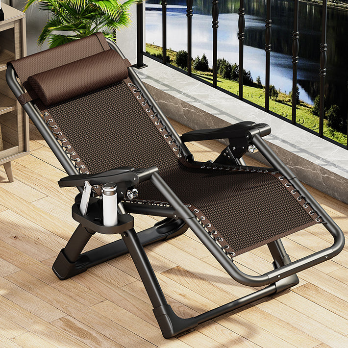 Traditional Rocker Ergonimic Recliner With Cup Holders and Metal Base