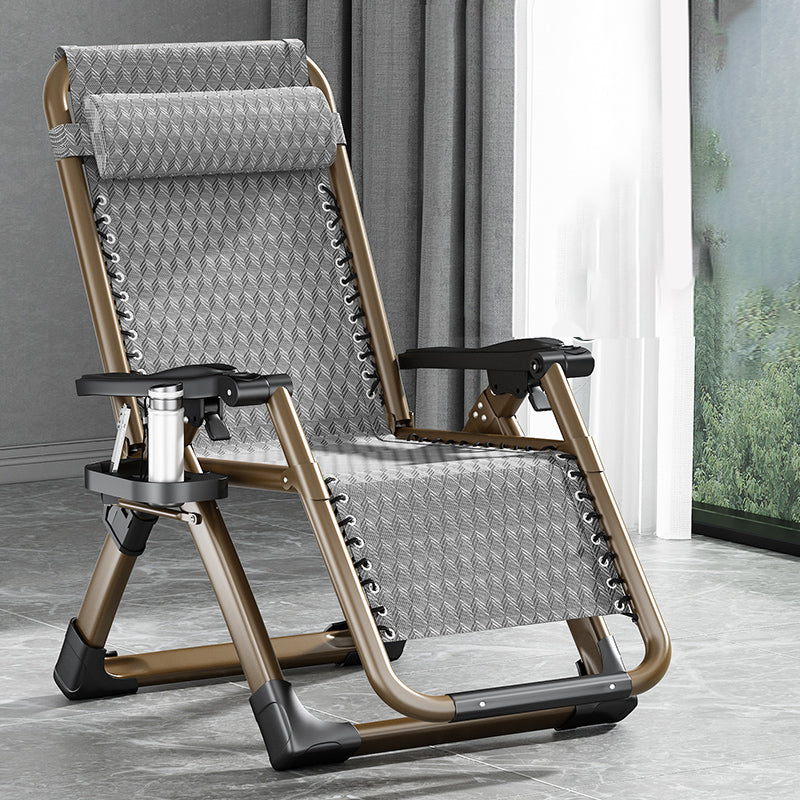 Traditional Rocker Ergonimic Recliner With Cup Holders and Metal Base