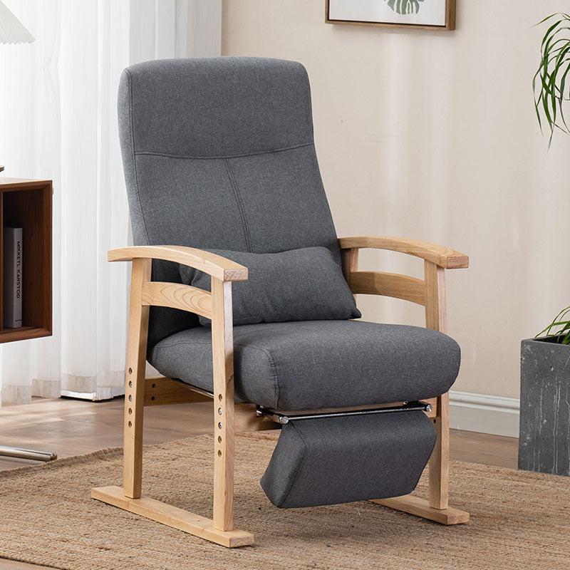 Modern Recliner Chair in Solid Wood Frame with Independent Foot Movement