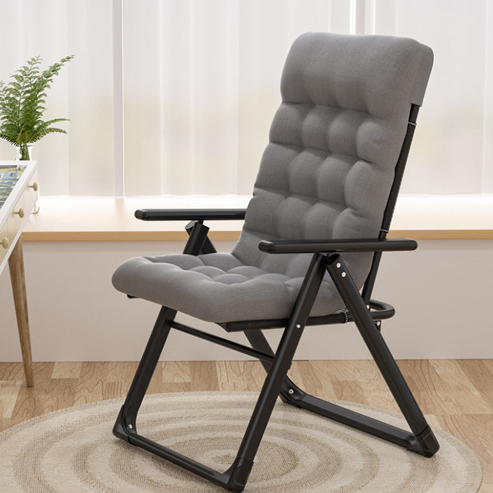 Contemporary Recliner Chair with Metal Base with Position Lock Back