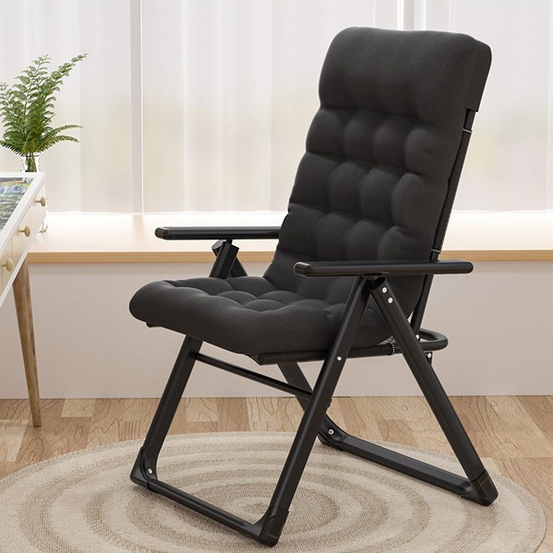 Contemporary Recliner Chair with Metal Base with Position Lock Back