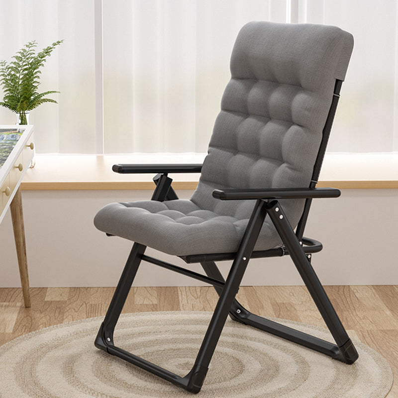 Contemporary Recliner Chair with Metal Base with Position Lock Back