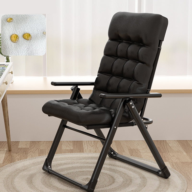 Contemporary Recliner Chair with Metal Base with Position Lock Back