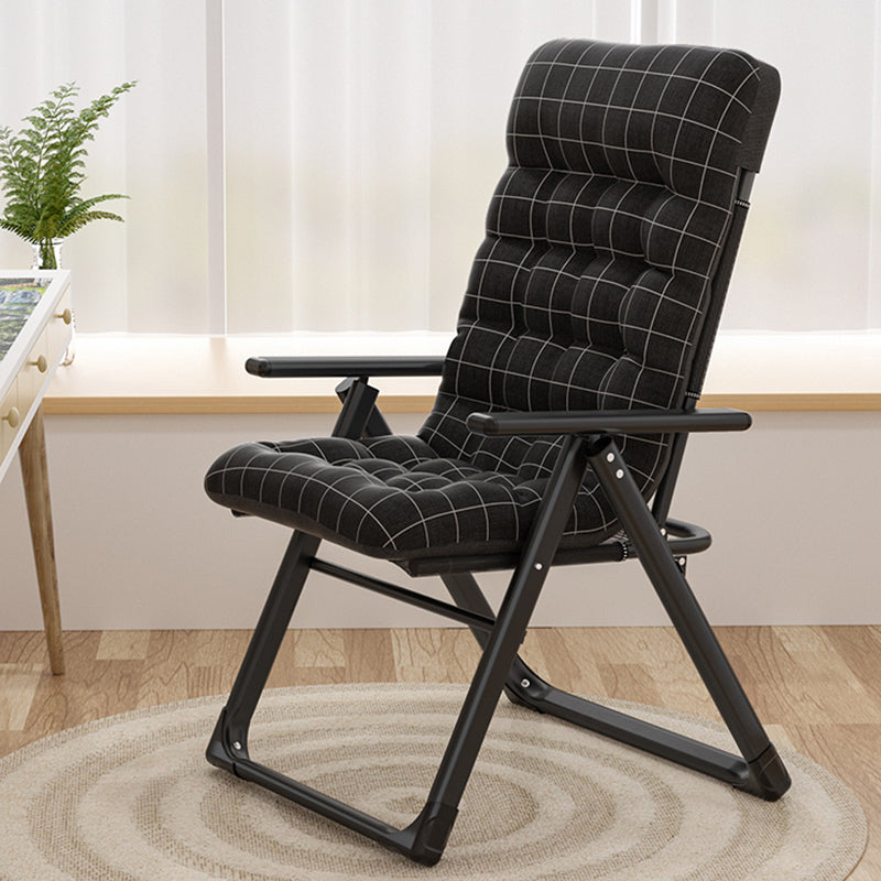 Contemporary Recliner Chair with Metal Base with Position Lock Back