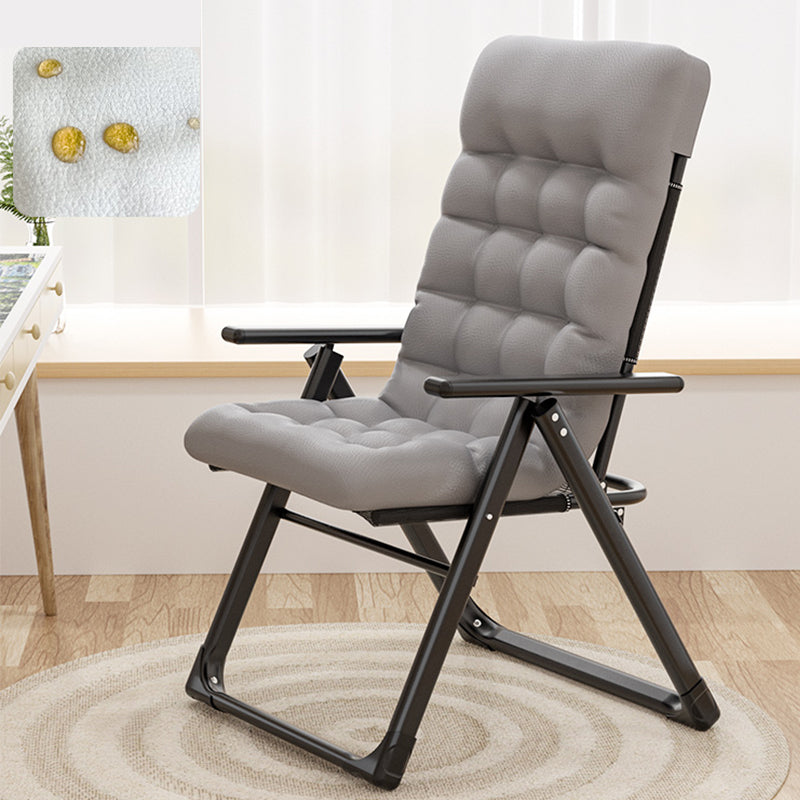 Contemporary Recliner Chair with Metal Base with Position Lock Back