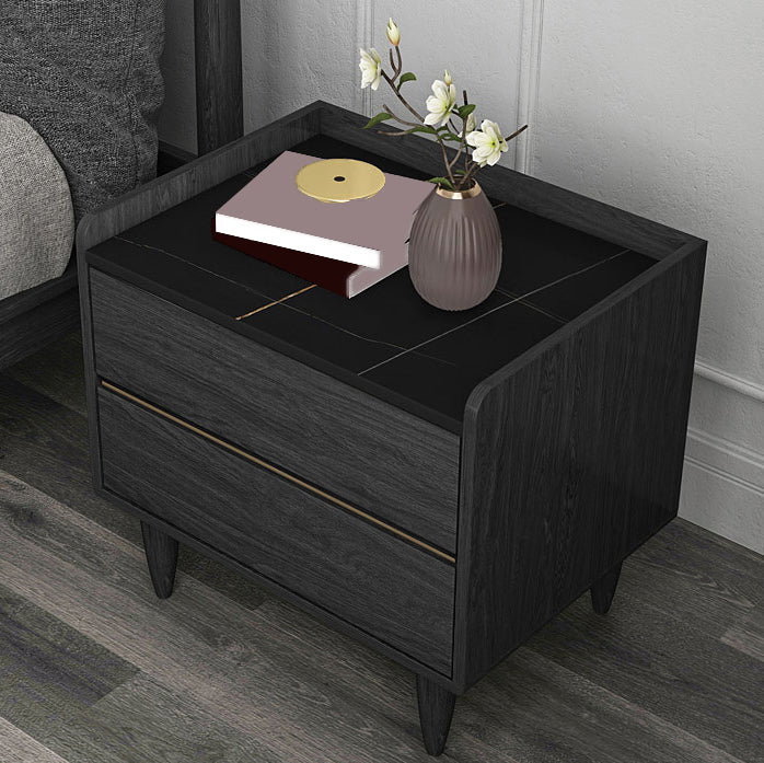 Contemporary Bed Nightstand Drawer Storage Night Table for Bedroom