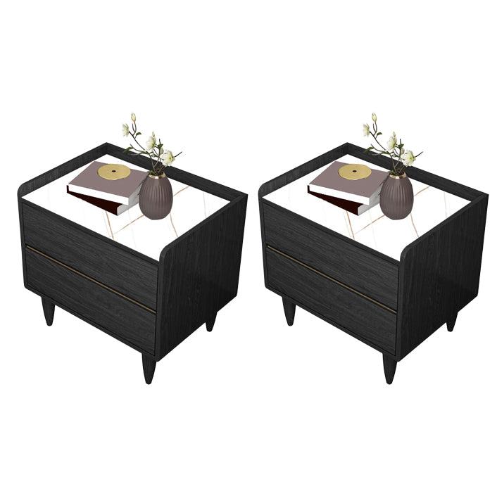 Contemporary Bed Nightstand Drawer Storage Night Table for Bedroom