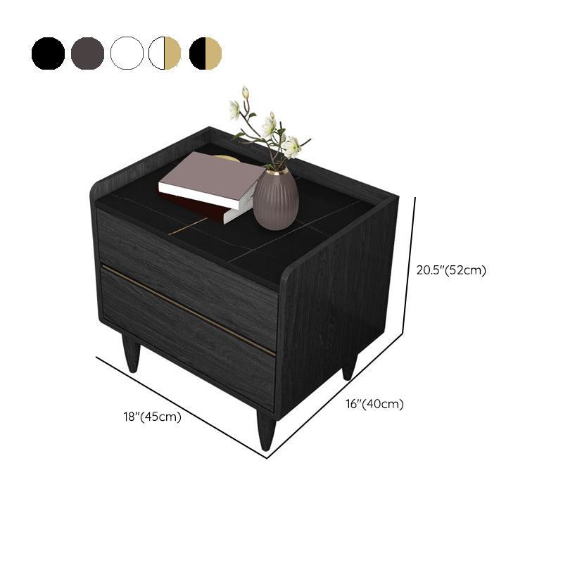 Contemporary Bed Nightstand Drawer Storage Night Table for Bedroom