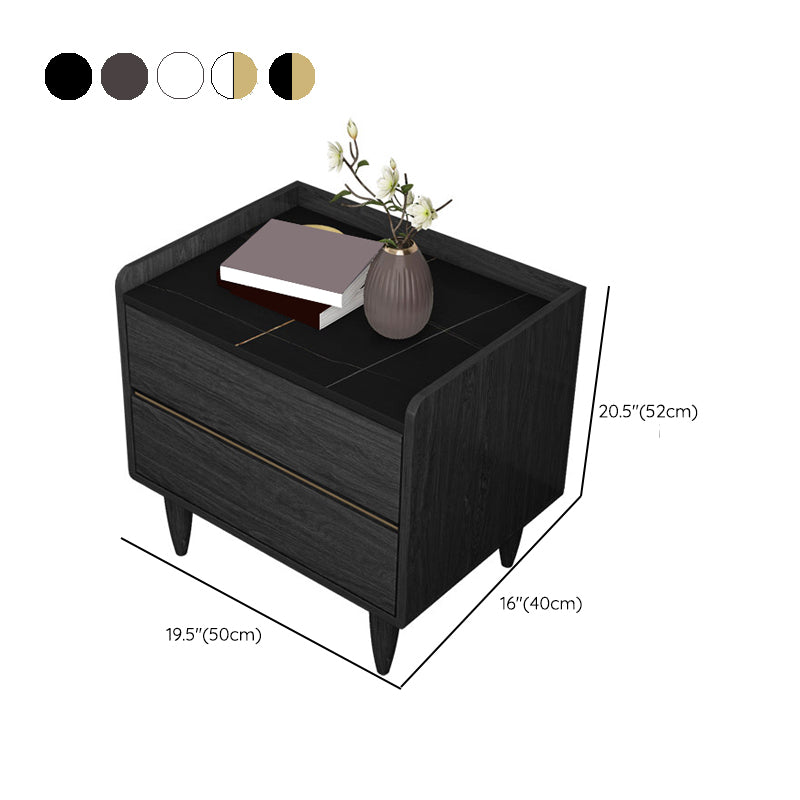 Contemporary Bed Nightstand Drawer Storage Night Table for Bedroom