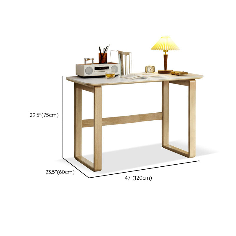 Solid Wood Simple Style Writing Desk Bedroom Office Desk , 29.5 Inch High