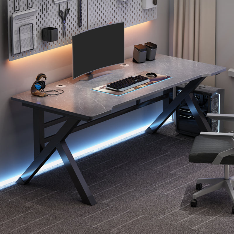 Industrial Stone Computer Desk Bedroom Office Desk with Legs