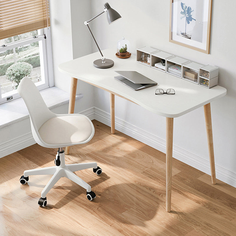 Modern Style Parsons Base Computer Desk Solid Wood Legs Writing Desk