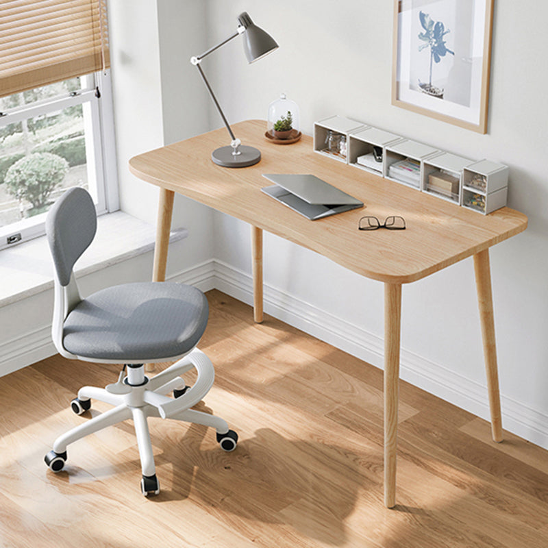 Modern Style Parsons Base Computer Desk Solid Wood Legs Writing Desk