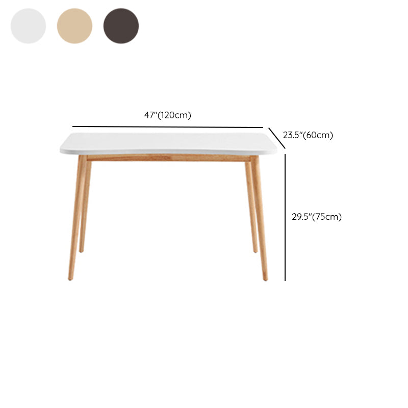 Modern Style Parsons Base Computer Desk Solid Wood Legs Writing Desk