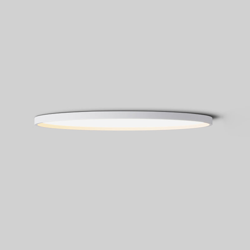 White Ceiling Light Fixture Simple Circle LED Flush Mount for Bedroom